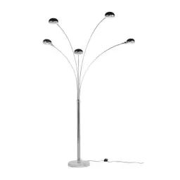 Lampadaire LED avec liseuse métal noir H180cm ZENITH