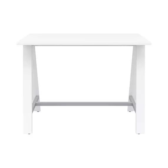 NUMA Table haute 140×80 cm BUT PRO blanc / pieds métal