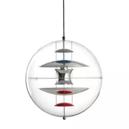 Suspension en Plastique, Aluminium – Couleur Multicolore – 400 x 60 x 115 cm – Designer Verner Panton