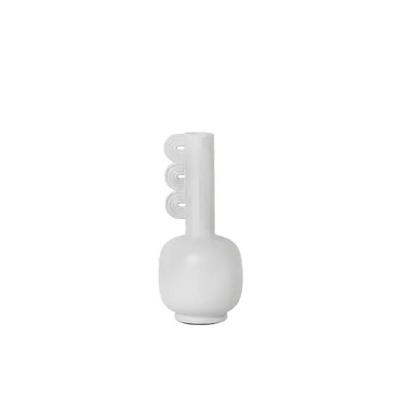 Vase Vases en Céramique, Grès émaillé – Couleur Blanc – 24.99 x 24.99 x 29.8 cm