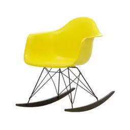 Rocking chair Eames Plastic Armchair en Plastique, Acier laqué époxy – Couleur Jaune – 63 x 82.77 x 76 cm – Designer Charles & Ray Eames