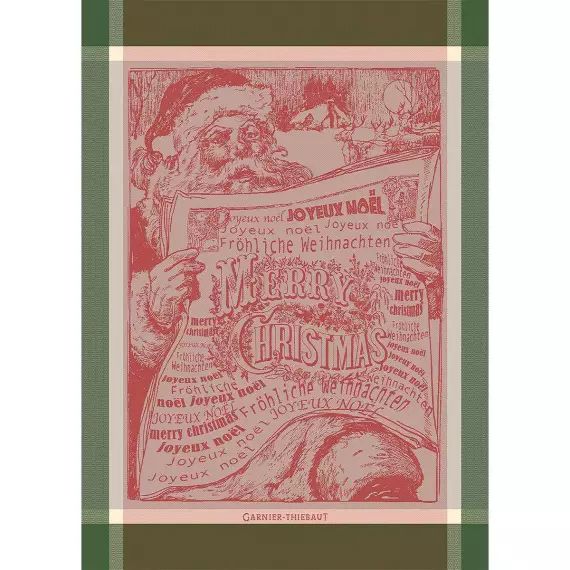 Torchon  pur coton rouge 56×77