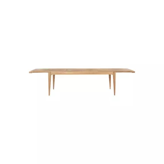 Table rectangulaire Gascoin en Bois, Chêne massif – Couleur Bois naturel – 220 x 95 x 104.65 cm – Designer Marcel Gascoin