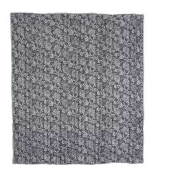 Plaid en coton noir 150×130
