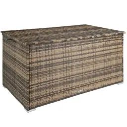 Coffre de jardin Oslo structure en aluminium 145×82,5×79,5cm marron