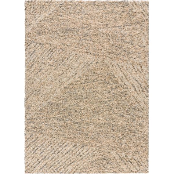 Tapis design scandinave texturé dans les tons beiges, 80×150 cm