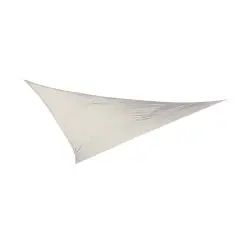 Toile d&rsquo;ombrage triangulaire 5 mètres blanc gardenia
