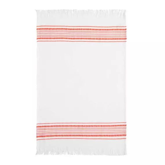 Torchon en gaze de coton orange 50×75