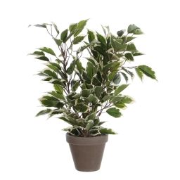 Ficus natasja artificielle verte panaché en pot H40