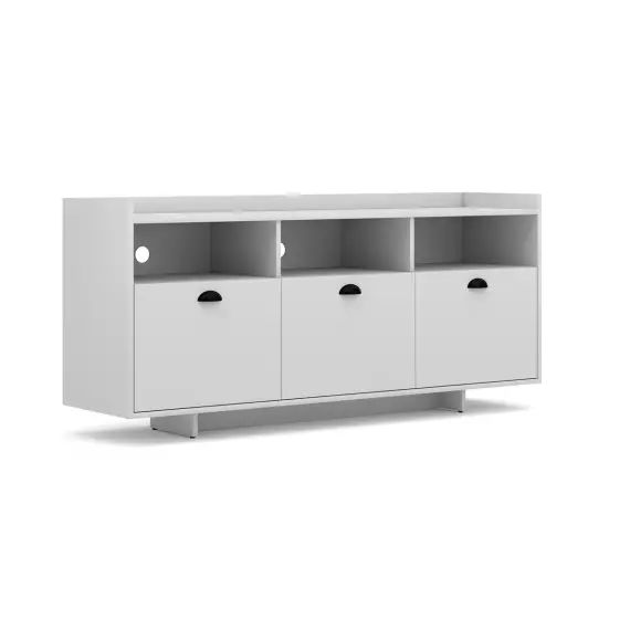 Buffet bas 3 portes blanc