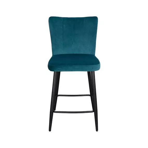 Tabouret de bar H63 cm CLOHE velours vert