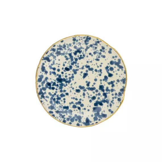 Assiette Vaisselle en Céramique, Porcelaine – Couleur Bleu – 20.8 x 20.8 x 20.8 cm