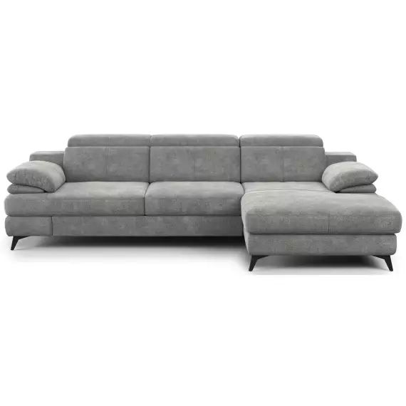 Canapé d&rsquo;angle convertible 4 places TITUS coloris gris