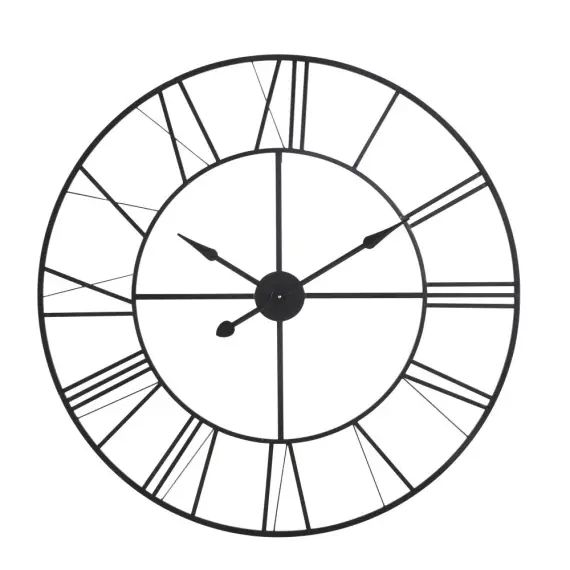 Horloge en métal noir D105