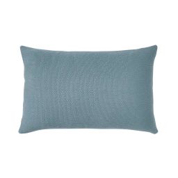 Housse de coussin texturée en jacquard de coton bleu 40×60