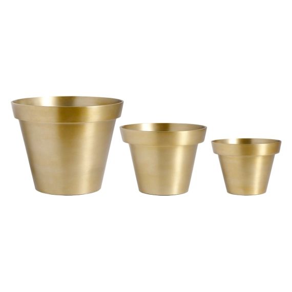 3 Pots de fleurs Golden