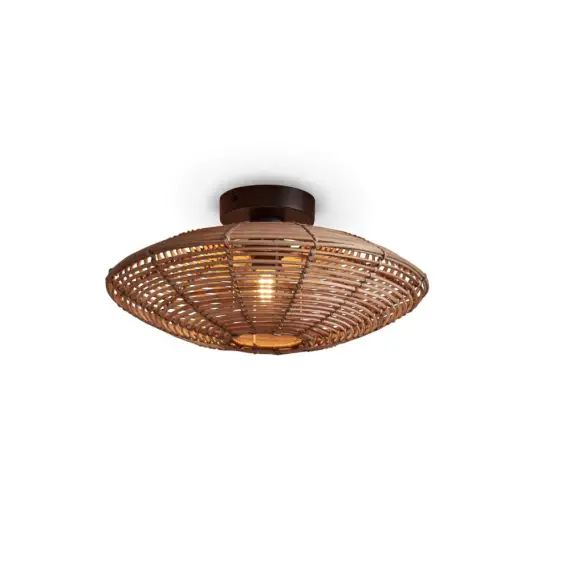Plafonnier rotin  naturel, h. 10cm