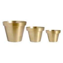 3 Pots de fleurs Golden