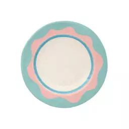 Assiette à dessert Vaisselle en Céramique, Grès – Couleur Rose – 20 x 20 x 2 cm – Designer Laëtitia Rouget