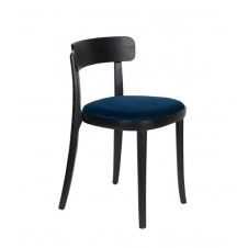 Chaise design de repas  en velours bleu