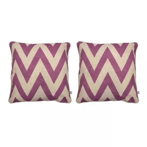 2 Housses de coussins 50×50 cm fuchsia