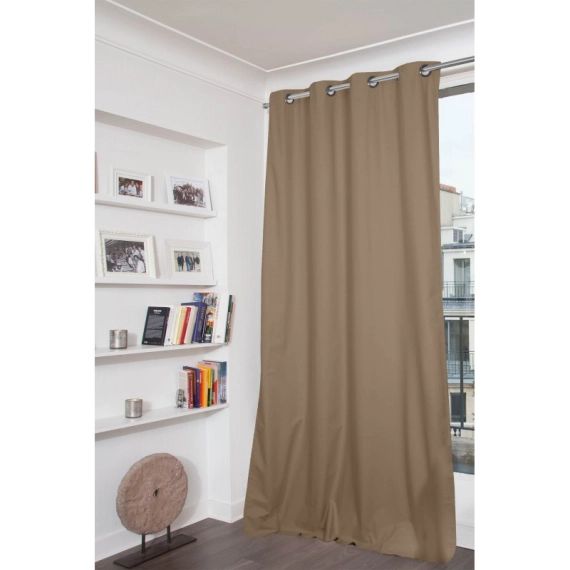 Rideau occultant total beige 135 x 250