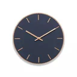 Horloge murale en linoléum bleu D28cm