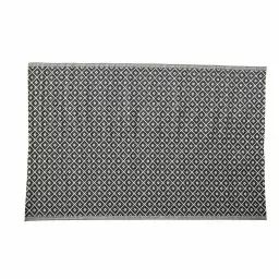 Tapis d’extérieur en polypropylène noir et blanc 180×270 KAMARI