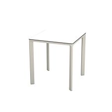 Table de jardin 4 places en aluminium laqué et peinture Epoxy blanc