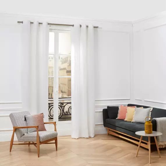 Rideau à oeillets 200×280 cm Blanc