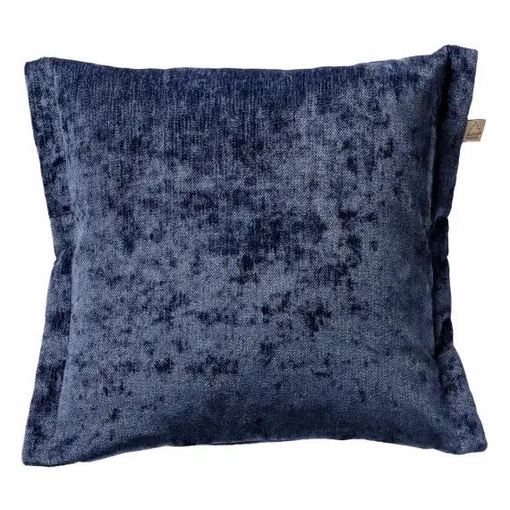 Housse de coussin bleu en polyester-45×45 cm uni