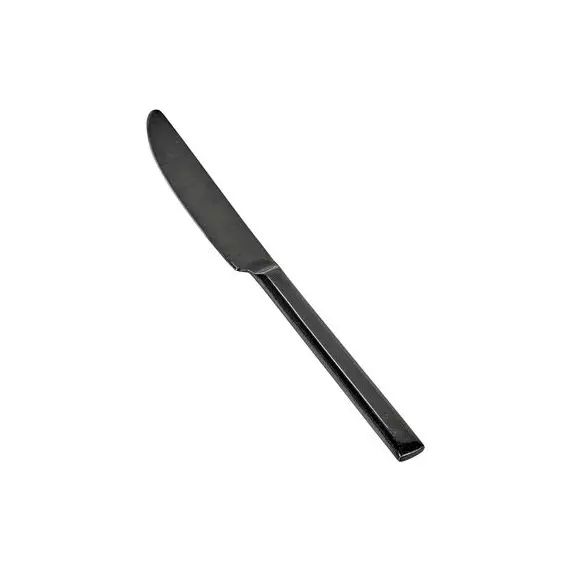 Couteau de table Pure en Métal, Acier inoxydable revêtement PVD – Couleur Noir – 22.7 x 14.42 x 14.42 cm – Designer Pascale Naessens