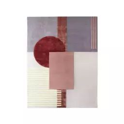 Tapis Tapis en Tissu, Laine – Couleur Rose – 72.68 x 72.68 x 72.68 cm – Designer Paola Pastorini