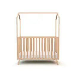 Lit bébé 60×120 hêtre verni