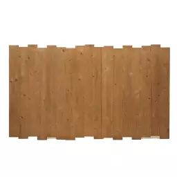 Tête de lit en bois d’épicéa massif en couleur marron pour lit 135 cm