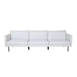 Canapé droit 3 places en tissu beige