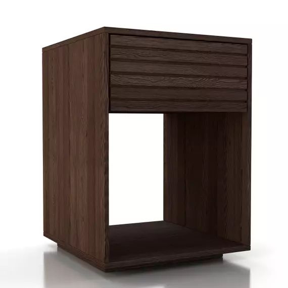 Table de chevet en hêtre massif marron