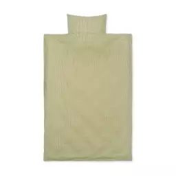 Parure de lit 1 personne Lit en Tissu, Coton biologique GOTS – Couleur Vert – 22.89 x 22.89 x 22.89 cm