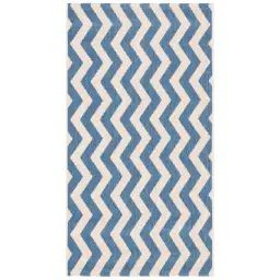 Tapis interieur / exterieur en bleu & beige, 122 x 170 cm
