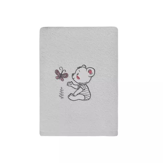 Drap de bain en coton Blanc 70×130 cm