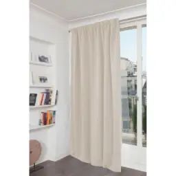 Rideau thermique occultant beige 140×300