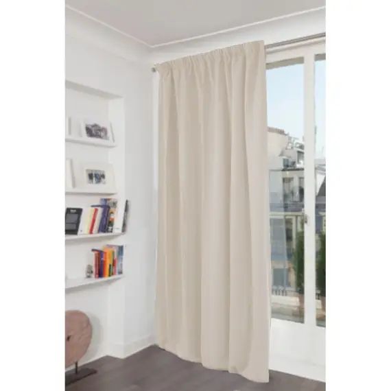 Rideau thermique occultant beige 140×300