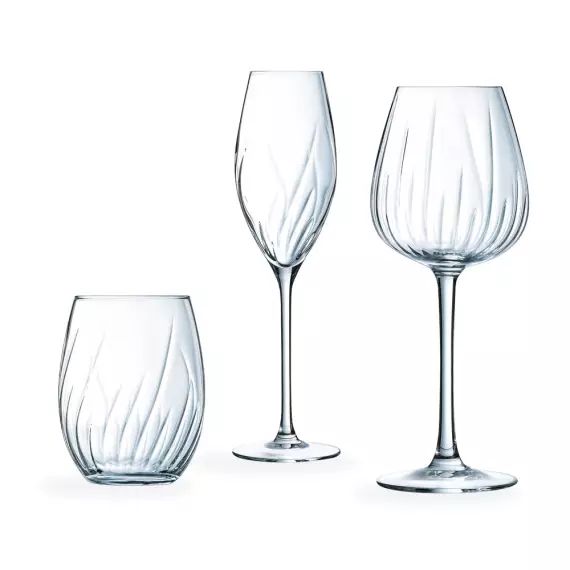 Ensemble 12 verres à pied et gobelets