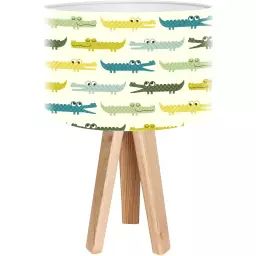 Lampe de chevet enfant Bois Multicolore 30x30x45 cm