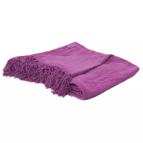 Plaid rose dahlia en viscose 125×150