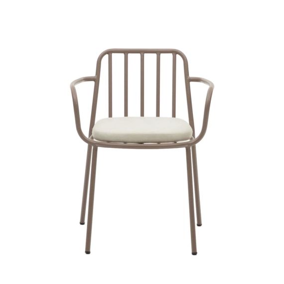 Bramant – Lot de 4 chaises de jardin en acier