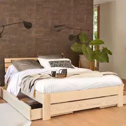 Drap housse matelas très épais percale bio Elise CAMIF