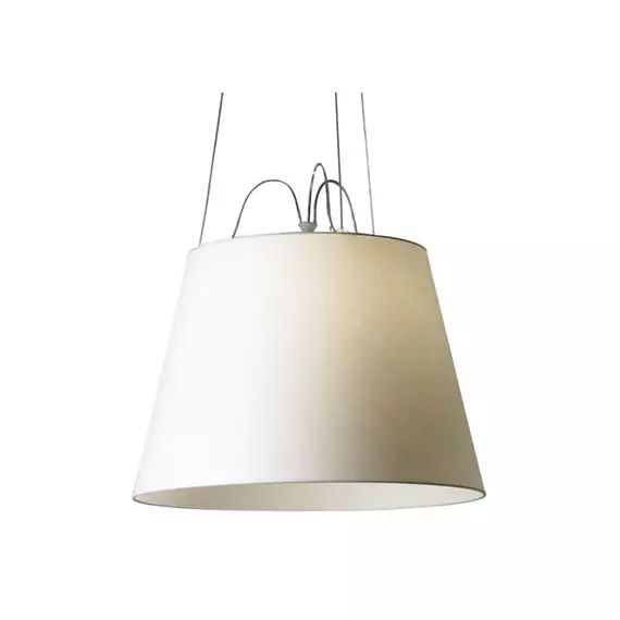 Suspension Tolomeo Mega en Papier, Papier parchemin – Couleur Beige – 55 x 55 x 36 cm – Designer Michele de Lucchi