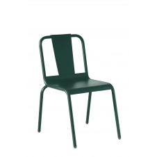 Chaise en acier vert