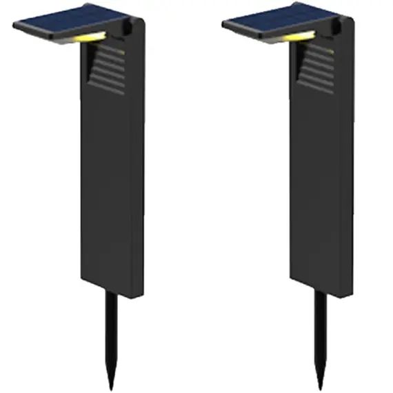 Lot de 2 balises solaires Plastique Noir 150LM